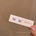 Shangjie OEM Summer fresh and wild butterfly earrings for women 2020 korean earring display card bow earrings